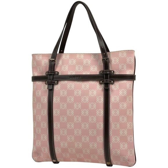 Loewe Anagram Tote Tote Pink Brown